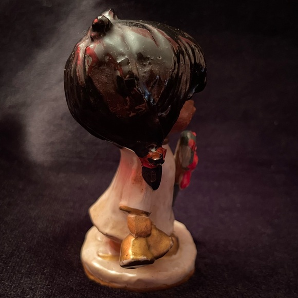 Vintage Napcoware Christmas Caroller Holding a Candy Cane & Bells Made in Japan - Picture 5 of 7